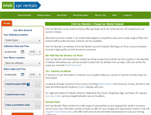 Tablet Screenshot of irishcarrentals.com